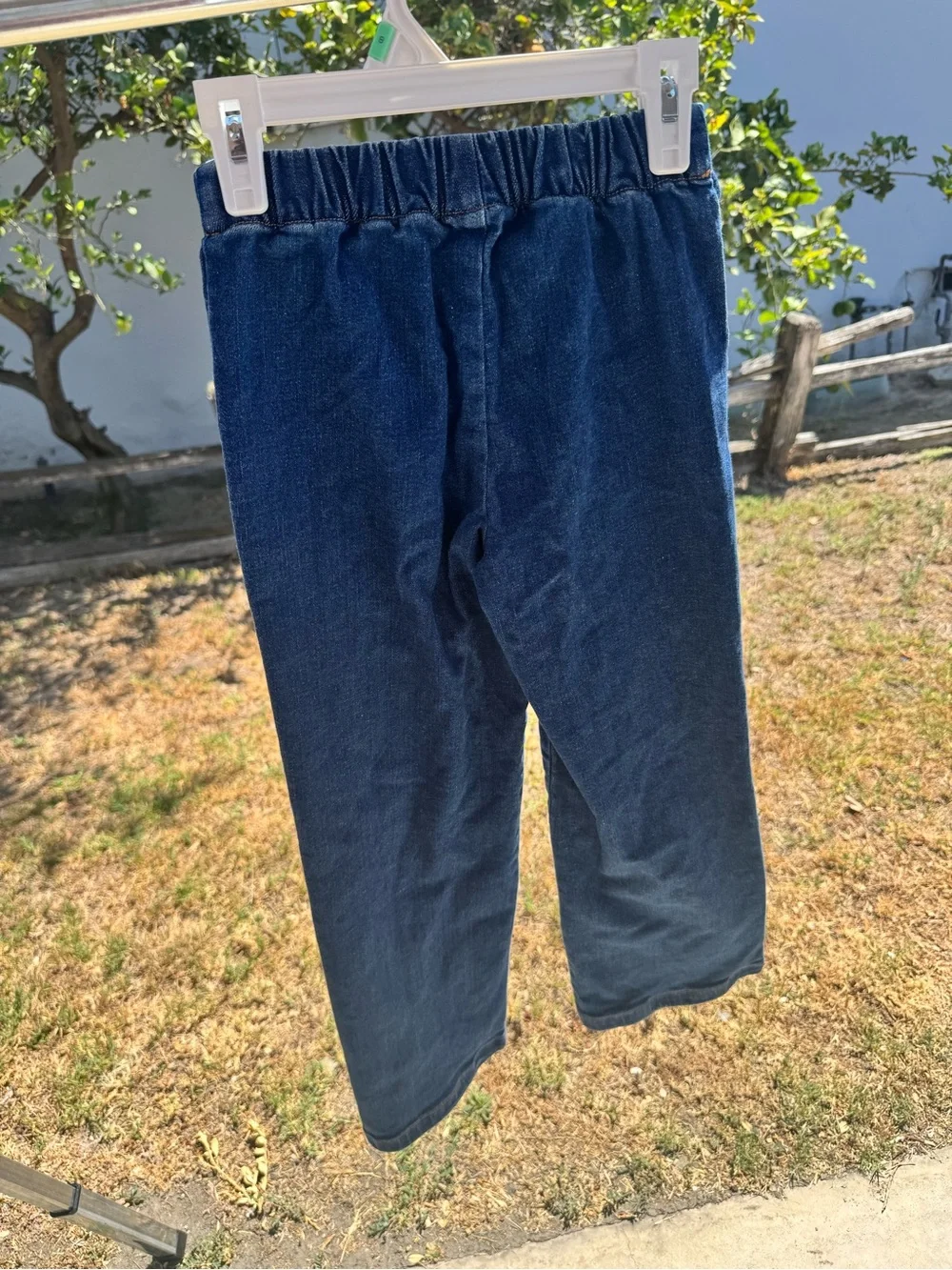 Gymboree Dark Blue Wide-Leg Sailor Jeans with Gold Buttons